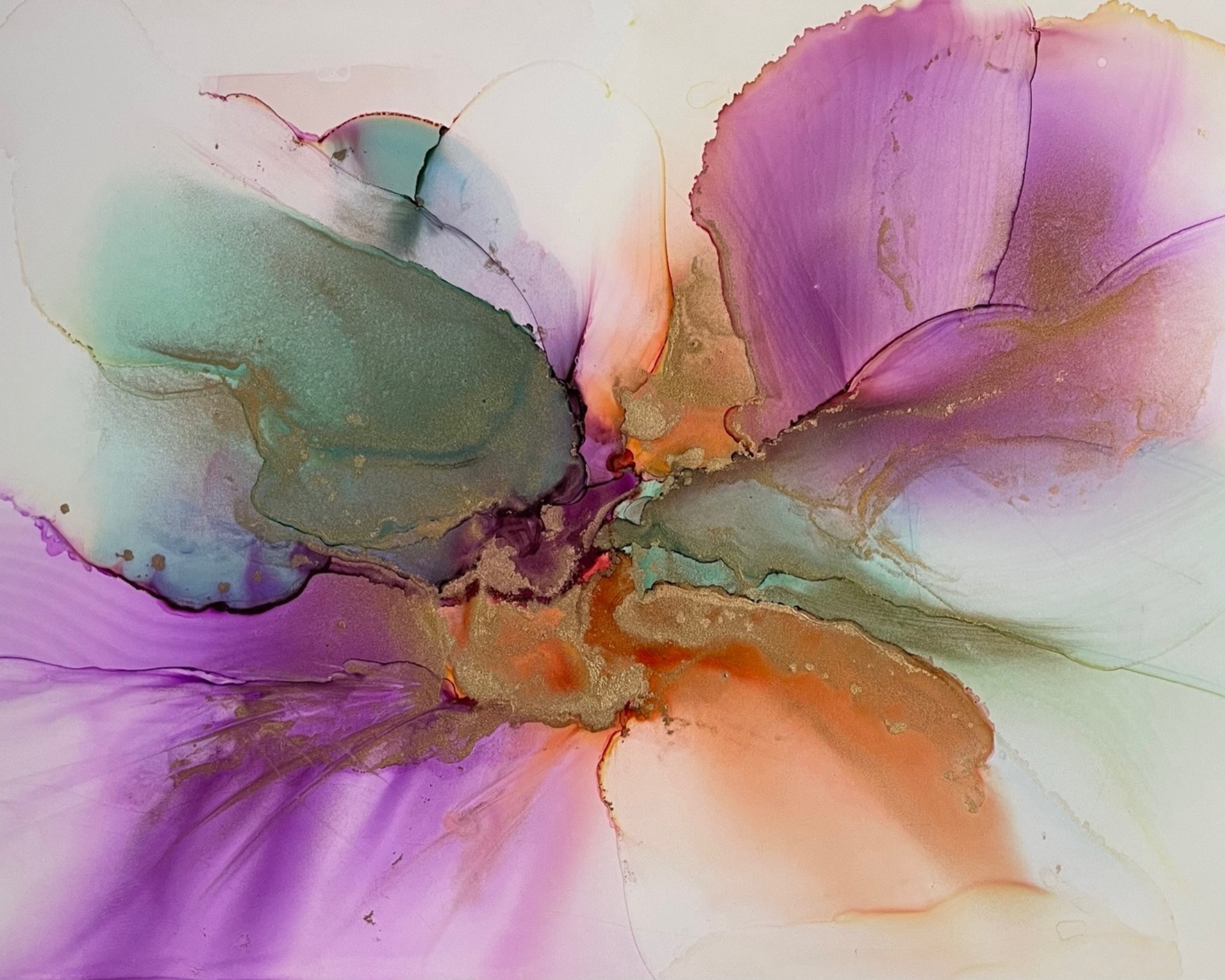 Abstract Watercolor alcohol ink design art, resin alcohol ink flow